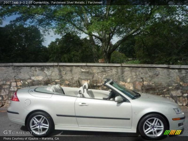 Parchment Silver Metallic / Parchment 2007 Saab 9-3 2.0T Convertible