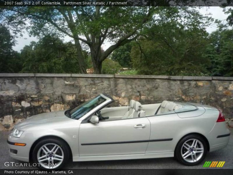 Parchment Silver Metallic / Parchment 2007 Saab 9-3 2.0T Convertible
