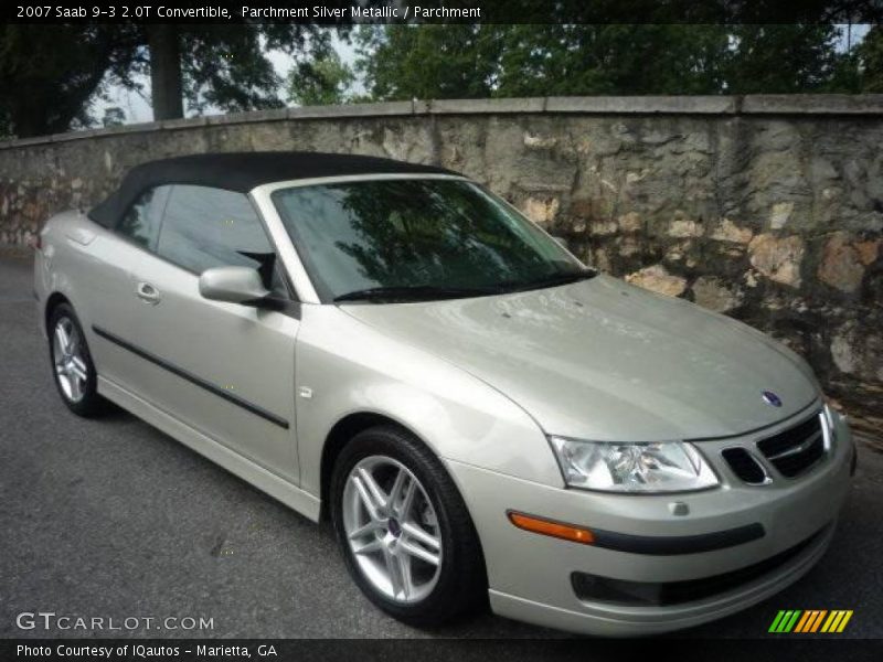 Parchment Silver Metallic / Parchment 2007 Saab 9-3 2.0T Convertible