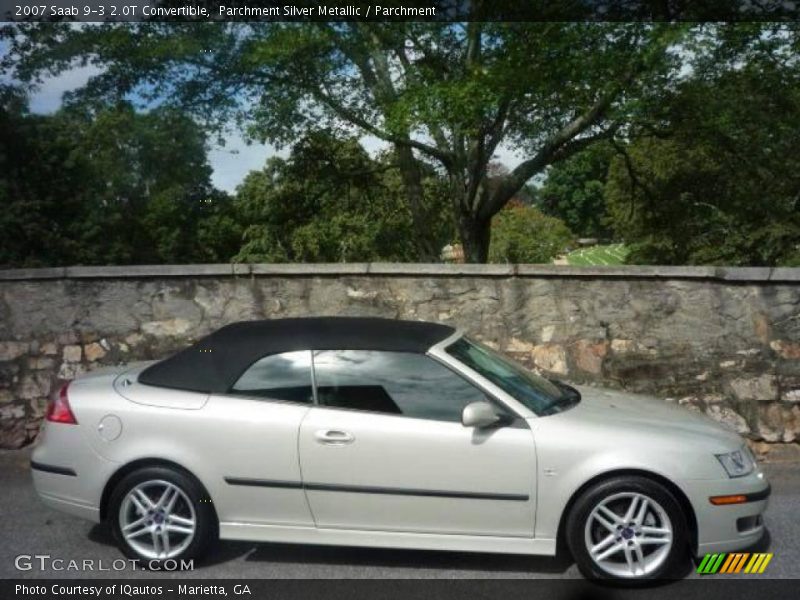 Parchment Silver Metallic / Parchment 2007 Saab 9-3 2.0T Convertible