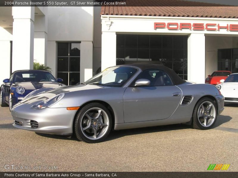 GT Silver Metallic / Cocoa Brown 2004 Porsche Boxster S 550 Spyder