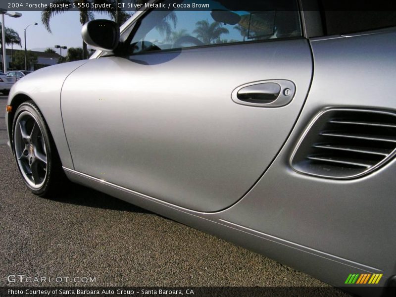 GT Silver Metallic / Cocoa Brown 2004 Porsche Boxster S 550 Spyder