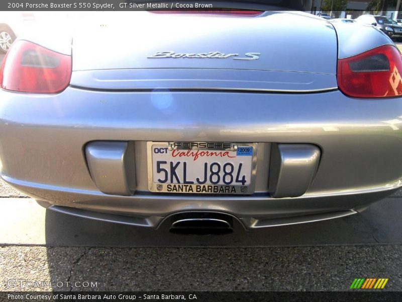 GT Silver Metallic / Cocoa Brown 2004 Porsche Boxster S 550 Spyder