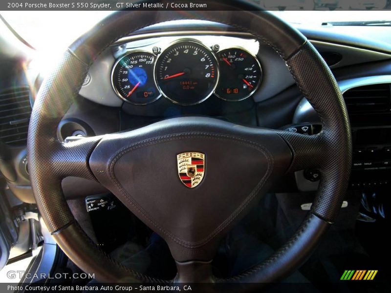 GT Silver Metallic / Cocoa Brown 2004 Porsche Boxster S 550 Spyder