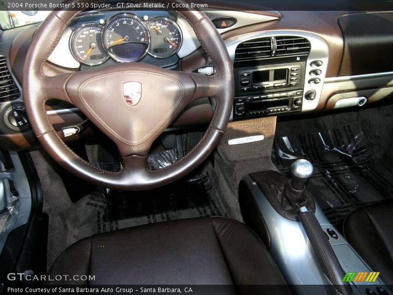 GT Silver Metallic / Cocoa Brown 2004 Porsche Boxster S 550 Spyder