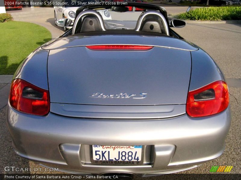 GT Silver Metallic / Cocoa Brown 2004 Porsche Boxster S 550 Spyder