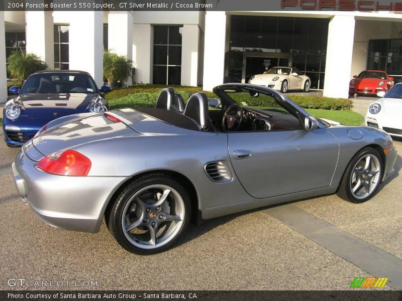 GT Silver Metallic / Cocoa Brown 2004 Porsche Boxster S 550 Spyder