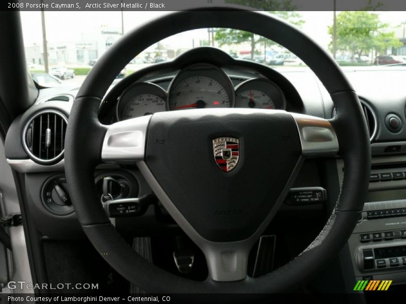 Arctic Silver Metallic / Black 2008 Porsche Cayman S