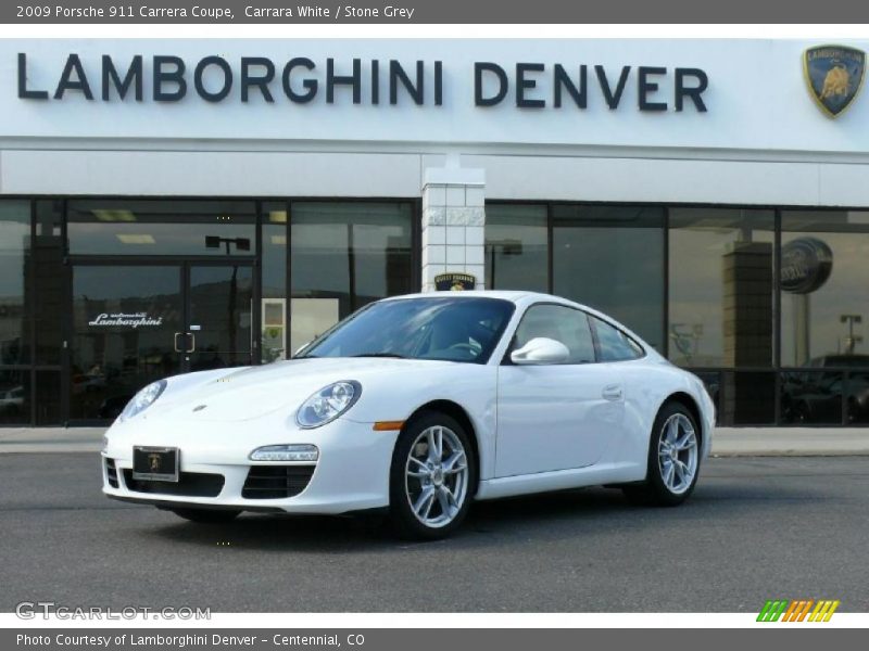 Carrara White / Stone Grey 2009 Porsche 911 Carrera Coupe