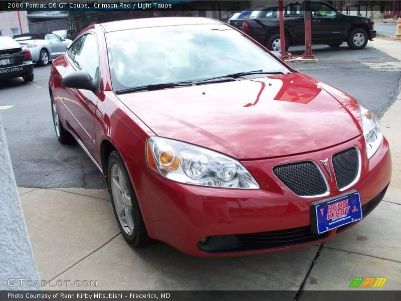 Crimson Red / Light Taupe 2006 Pontiac G6 GT Coupe