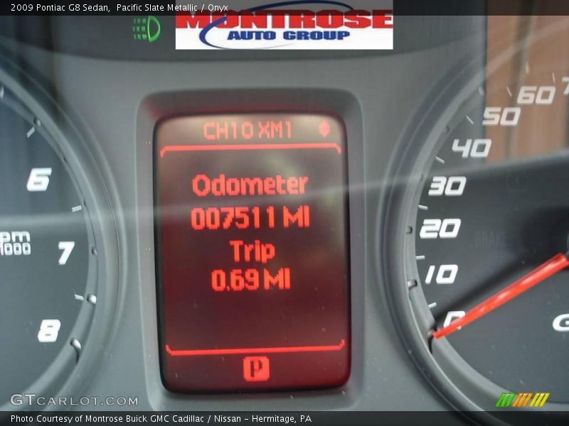 Pacific Slate Metallic / Onyx 2009 Pontiac G8 Sedan