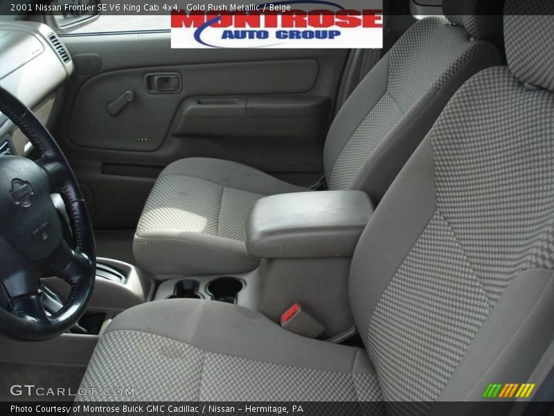 Gold Rush Metallic / Beige 2001 Nissan Frontier SE V6 King Cab 4x4