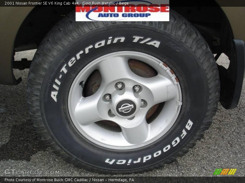 Gold Rush Metallic / Beige 2001 Nissan Frontier SE V6 King Cab 4x4