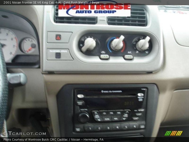 Gold Rush Metallic / Beige 2001 Nissan Frontier SE V6 King Cab 4x4