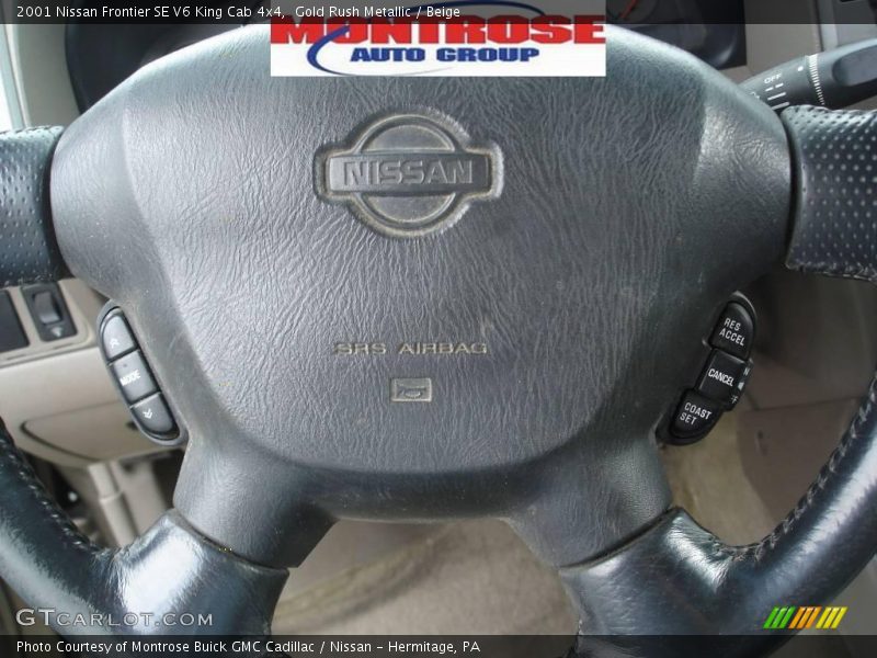 Gold Rush Metallic / Beige 2001 Nissan Frontier SE V6 King Cab 4x4