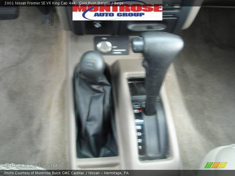 Gold Rush Metallic / Beige 2001 Nissan Frontier SE V6 King Cab 4x4