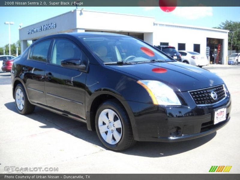 Super Black / Beige 2008 Nissan Sentra 2.0