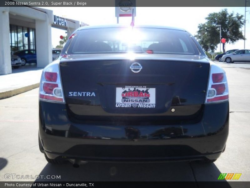 Super Black / Beige 2008 Nissan Sentra 2.0