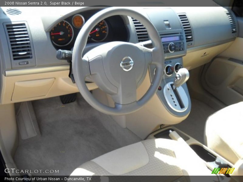 Super Black / Beige 2008 Nissan Sentra 2.0