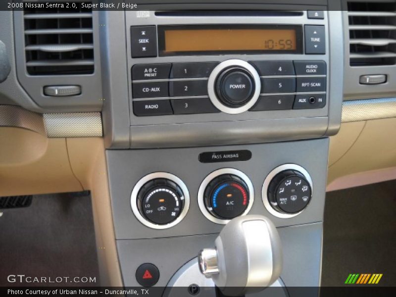 Super Black / Beige 2008 Nissan Sentra 2.0