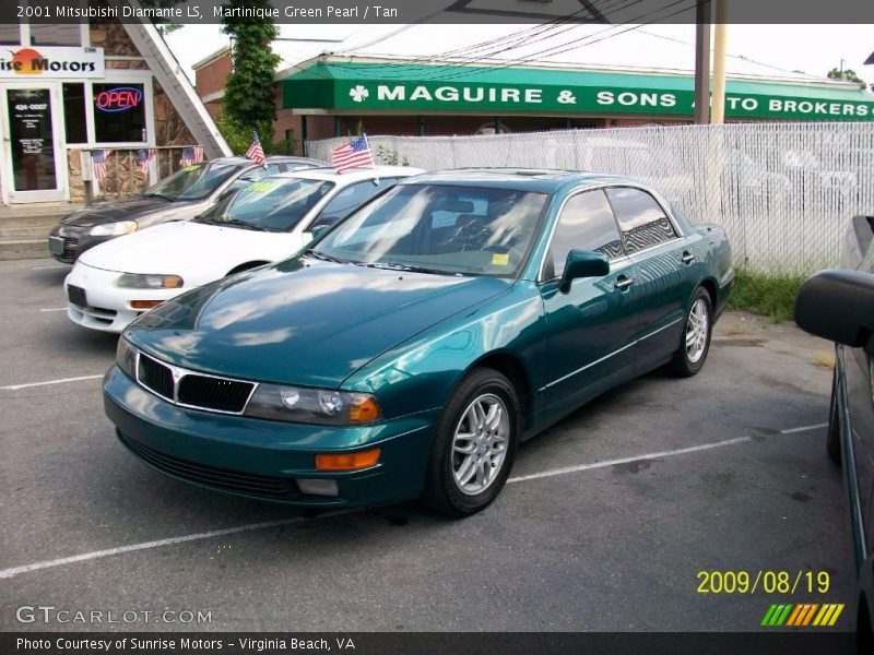 Martinique Green Pearl / Tan 2001 Mitsubishi Diamante LS