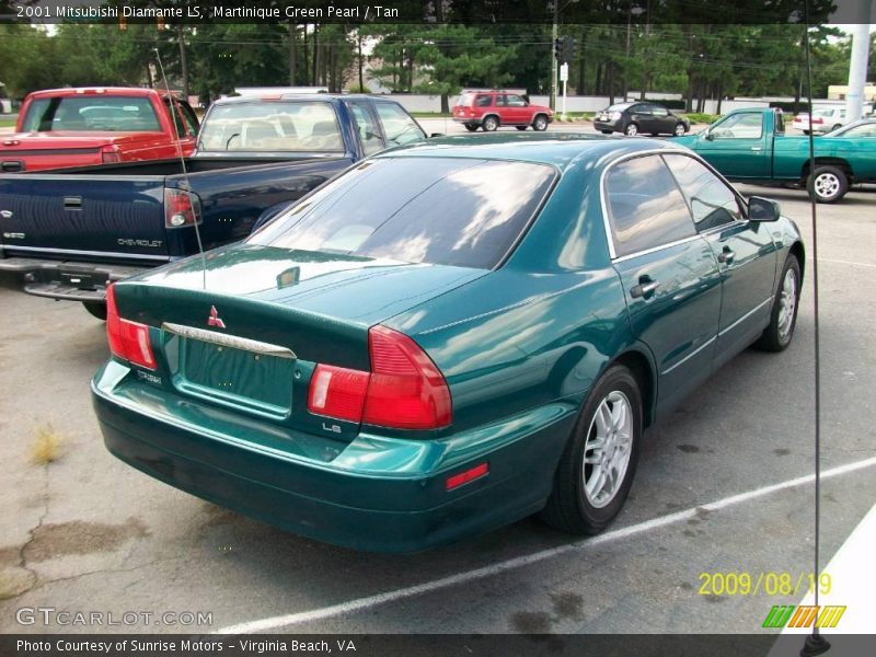 Martinique Green Pearl / Tan 2001 Mitsubishi Diamante LS