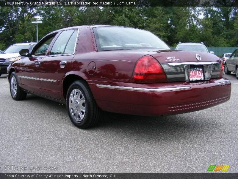 Dark Toreador Red Metallic / Light Camel 2008 Mercury Grand Marquis GS