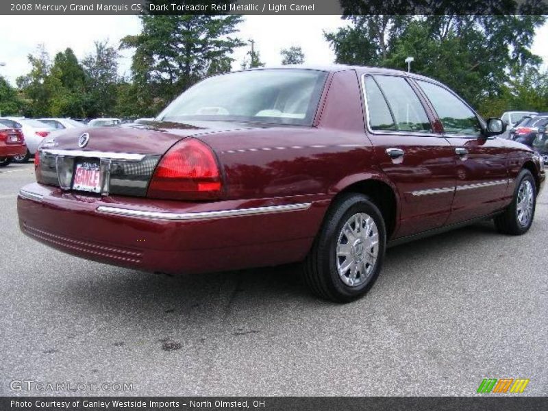 Dark Toreador Red Metallic / Light Camel 2008 Mercury Grand Marquis GS