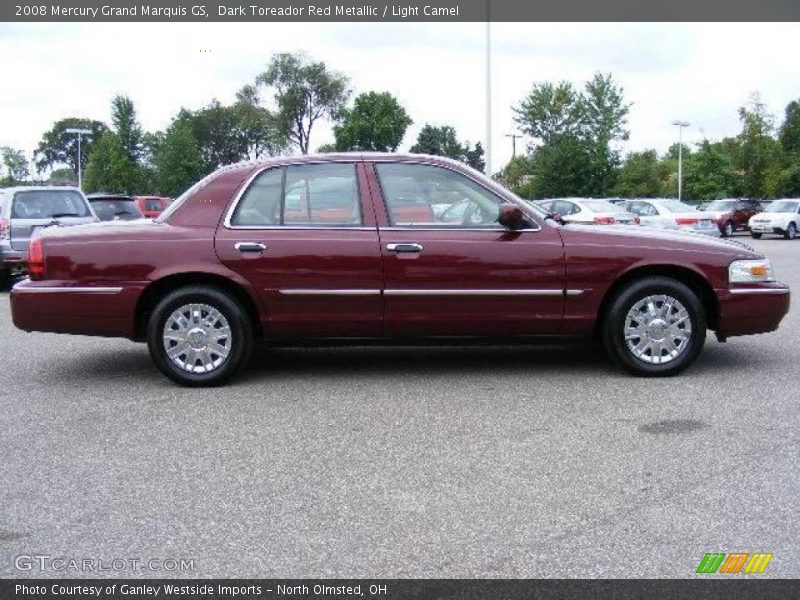 Dark Toreador Red Metallic / Light Camel 2008 Mercury Grand Marquis GS