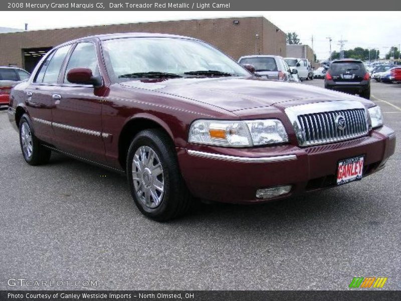 Dark Toreador Red Metallic / Light Camel 2008 Mercury Grand Marquis GS