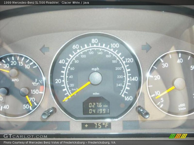 Glacier White / Java 1999 Mercedes-Benz SL 500 Roadster