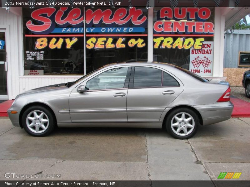Pewter Silver Metallic / Ash 2003 Mercedes-Benz C 240 Sedan
