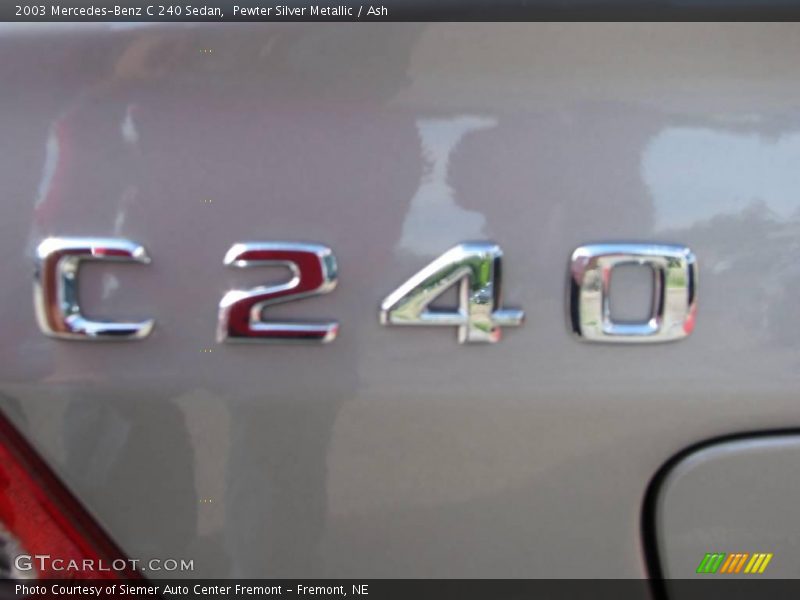 Pewter Silver Metallic / Ash 2003 Mercedes-Benz C 240 Sedan