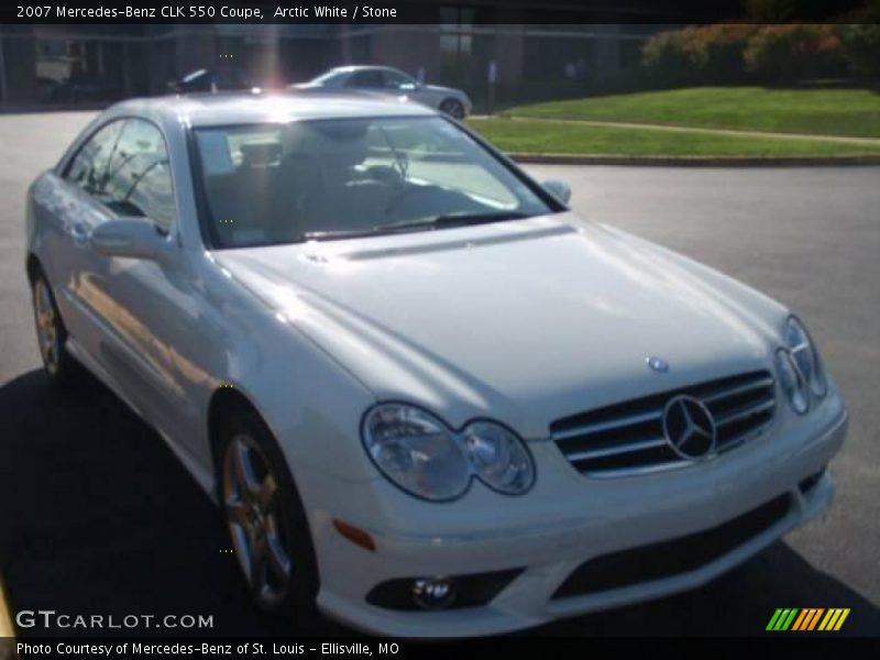 Arctic White / Stone 2007 Mercedes-Benz CLK 550 Coupe