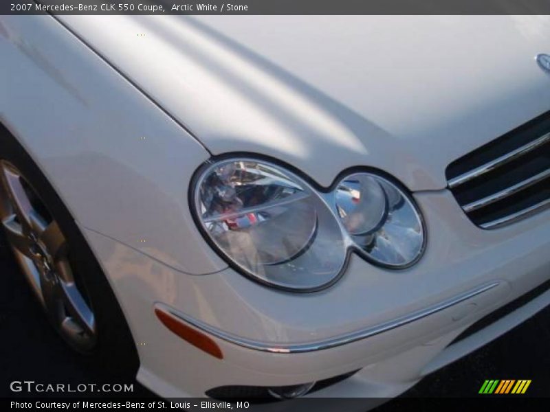 Arctic White / Stone 2007 Mercedes-Benz CLK 550 Coupe