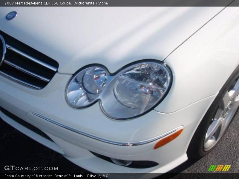 Arctic White / Stone 2007 Mercedes-Benz CLK 550 Coupe