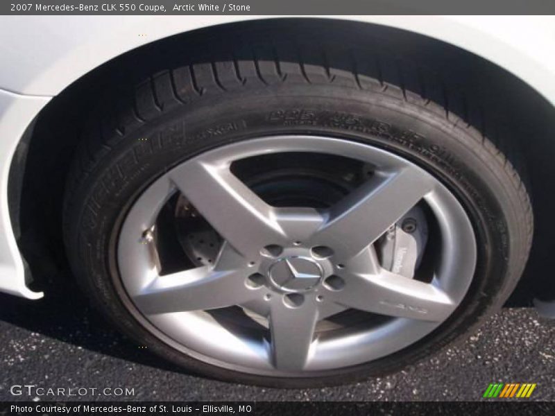 Arctic White / Stone 2007 Mercedes-Benz CLK 550 Coupe