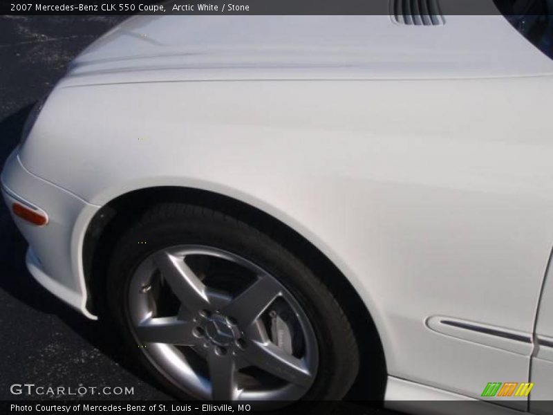 Arctic White / Stone 2007 Mercedes-Benz CLK 550 Coupe