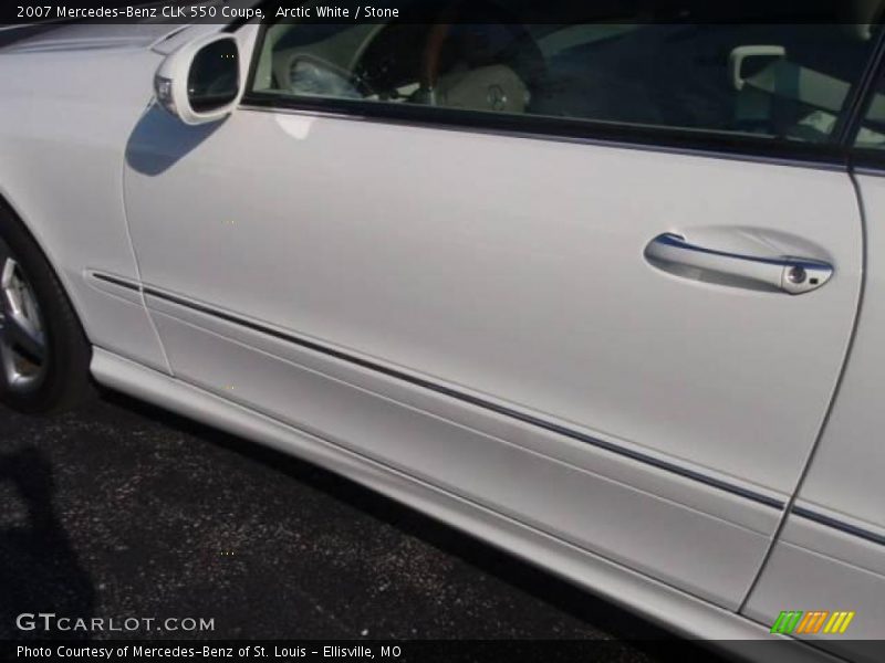 Arctic White / Stone 2007 Mercedes-Benz CLK 550 Coupe