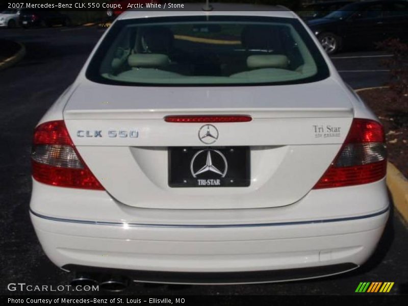 Arctic White / Stone 2007 Mercedes-Benz CLK 550 Coupe