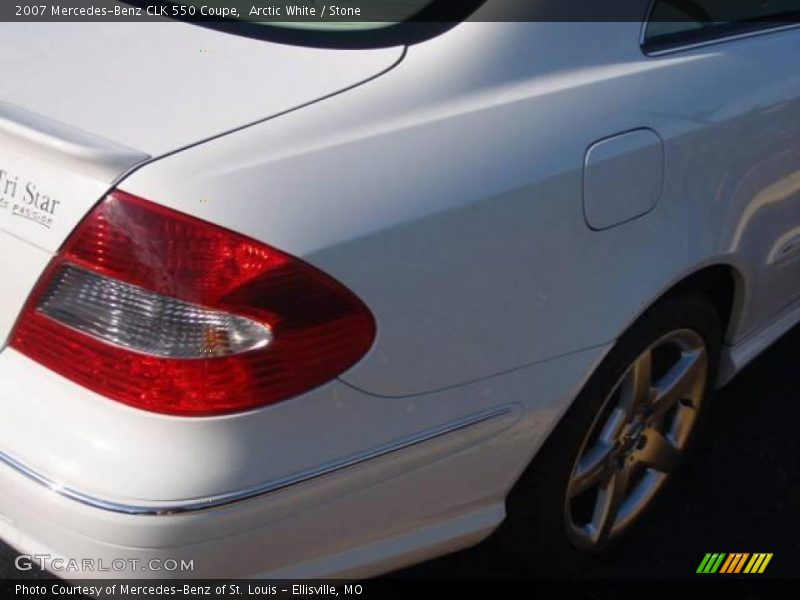 Arctic White / Stone 2007 Mercedes-Benz CLK 550 Coupe