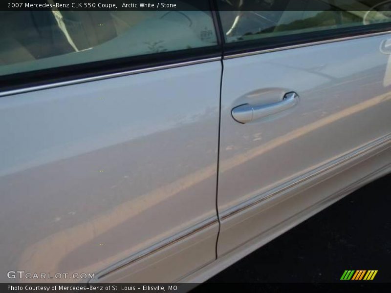 Arctic White / Stone 2007 Mercedes-Benz CLK 550 Coupe