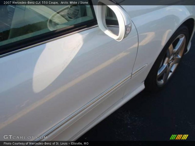 Arctic White / Stone 2007 Mercedes-Benz CLK 550 Coupe