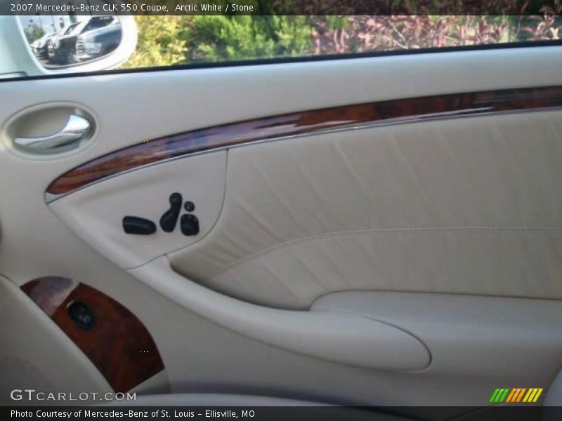 Arctic White / Stone 2007 Mercedes-Benz CLK 550 Coupe