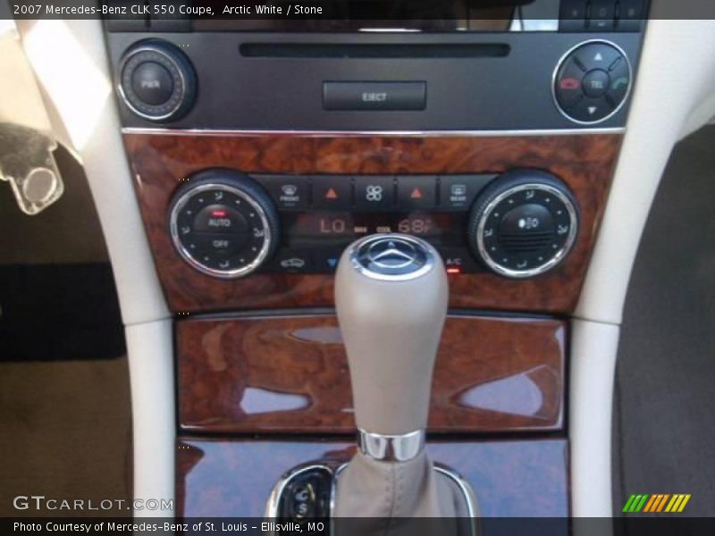 Arctic White / Stone 2007 Mercedes-Benz CLK 550 Coupe