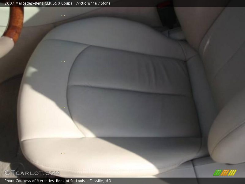 Arctic White / Stone 2007 Mercedes-Benz CLK 550 Coupe