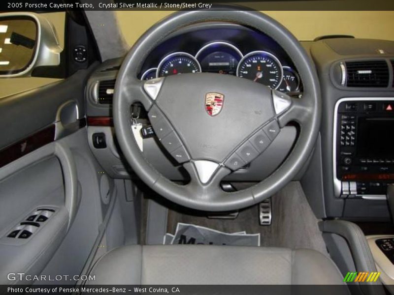Crystal Silver Metallic / Stone/Steel Grey 2005 Porsche Cayenne Turbo