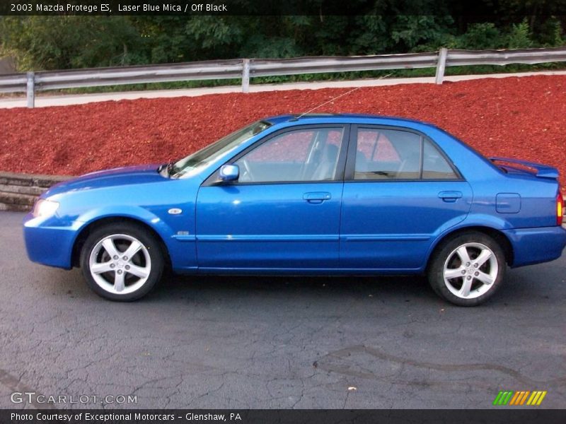 Laser Blue Mica / Off Black 2003 Mazda Protege ES
