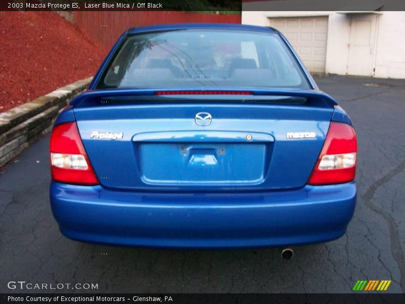 Laser Blue Mica / Off Black 2003 Mazda Protege ES