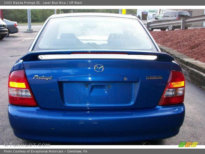 Laser Blue Mica / Off Black 2003 Mazda Protege ES